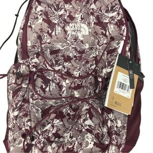 NWT North Face Jester Backpack Maroon Floral